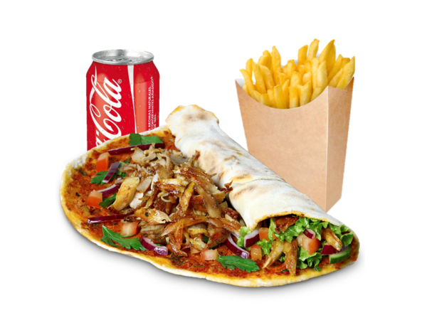 MENU  PIZZA TURAC ( LAHMACUN ) PATATAS Y REFRESCO
