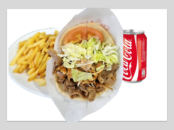 MENU KEBAB CON PATATAS Y REFRESCO