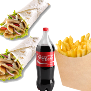 2 DURUM 1 PATATAS GRANDE 1 BEBIDA DE 1LITRO